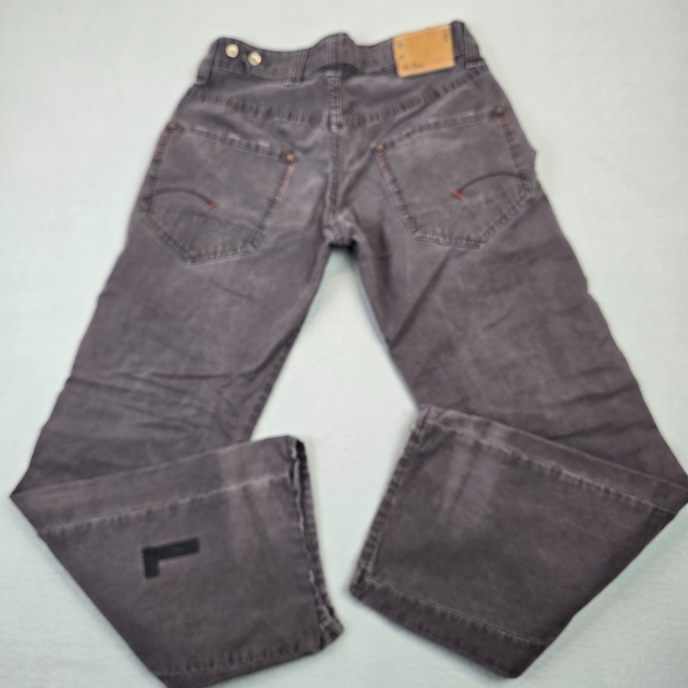 G-Star Raw Denim Jeans Men's 30x32 Gray Distressed Button Fly Straight Leg Pants - Picture 5 of 13